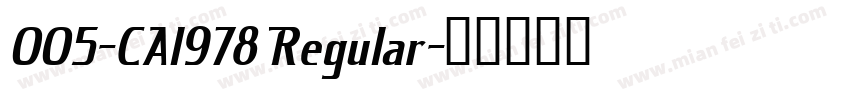 005-CAI978 Regular字体转换